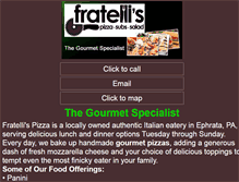 Tablet Screenshot of fratellispizzaephrata.com